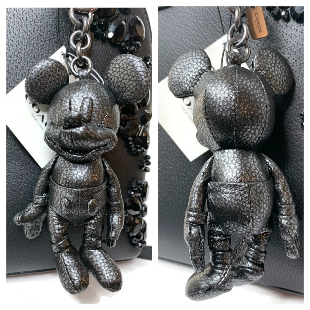 Coach Glovetanned Leather Mickey Doll Keychain NWT - Picture 7 of 7